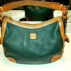 Dooney & Bourke*Leather Dillen*Ivy Green* Side Pocket Hobo Bag